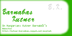 barnabas kutner business card